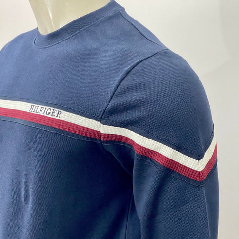 TOMMY HILFIGER SIGNATURE STRIPE WITH LOGO SWEATSHIRT